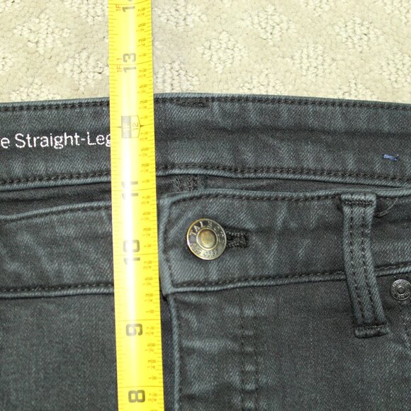 Talbots Jeans Size 12 Petite Dark Gray Straight Ankle Ladies Pants Stretch - Picture 4 of 6